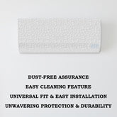 Kuber Industries AC Cover | PVC Stone Design AC Cover | AC Cover for Indoor | Dustproof AC Cover | Waterproof AC Cover | 1.5 Ton Ac Cover | White